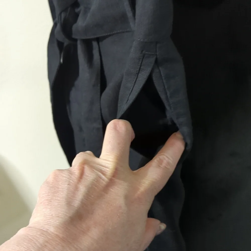 Aritzia Wilford Black Tie Crop Pants